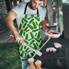 Pickle Cucumber Pattern Print Men's Apron-grizzshop