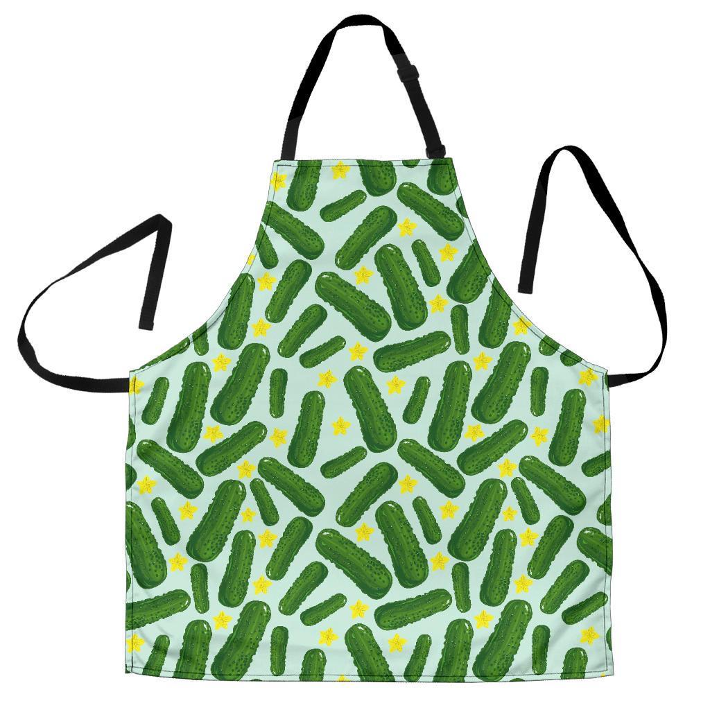 Pickle Cucumber Pattern Print Men's Apron-grizzshop