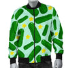 Pickle Cucumber Pattern Print Men's Bomber Jacket-grizzshop