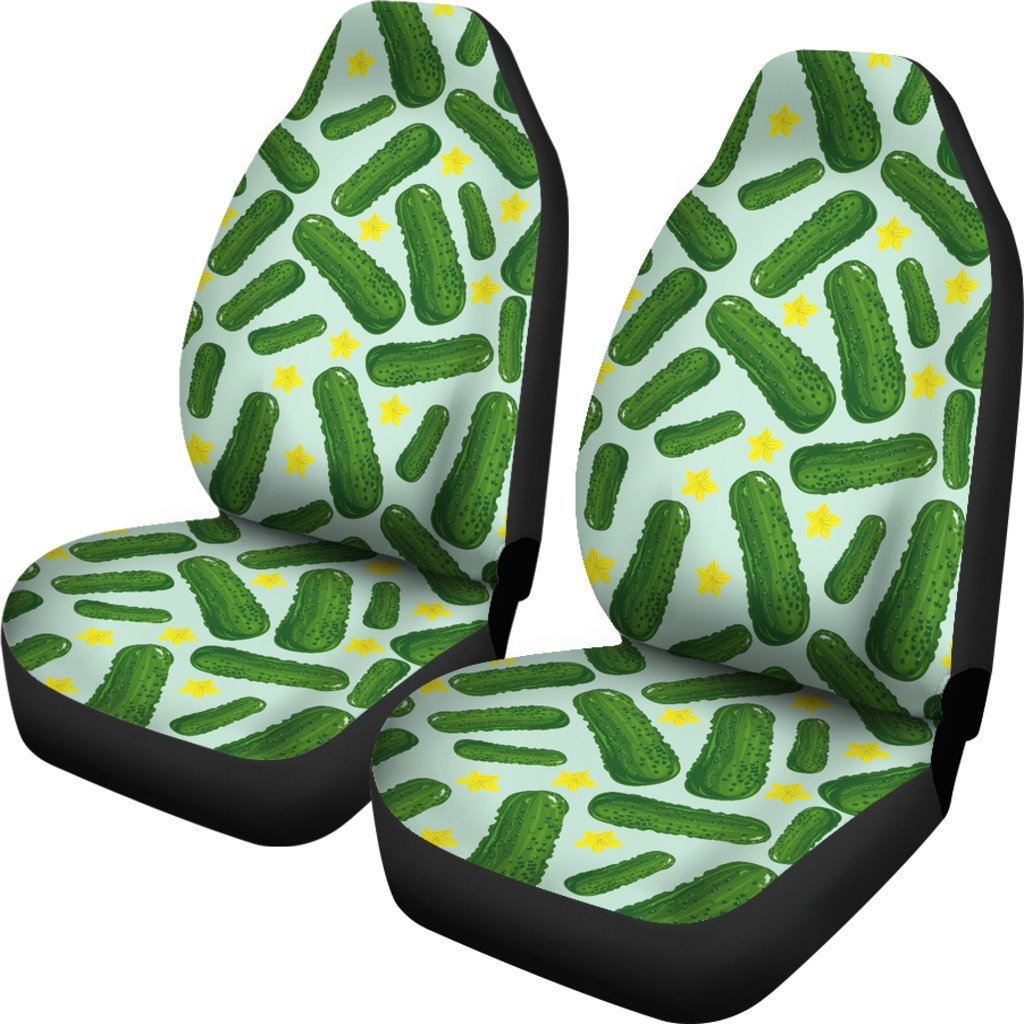 Pickle Cucumber Pattern Print Universal Fit Car Seat Covers-grizzshop