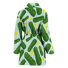 Pickle Cucumber Pattern Print Women Long Robe-grizzshop