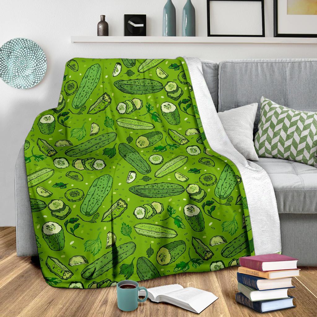 Pickle Cucumber Print Pattern Blanket-grizzshop