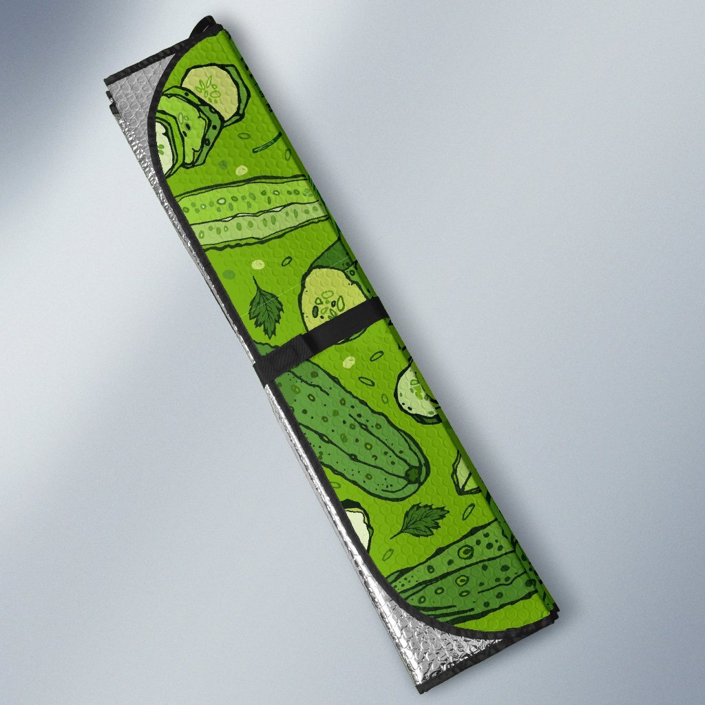 Pickle Cucumber Print Pattern Car Sun Shade-grizzshop