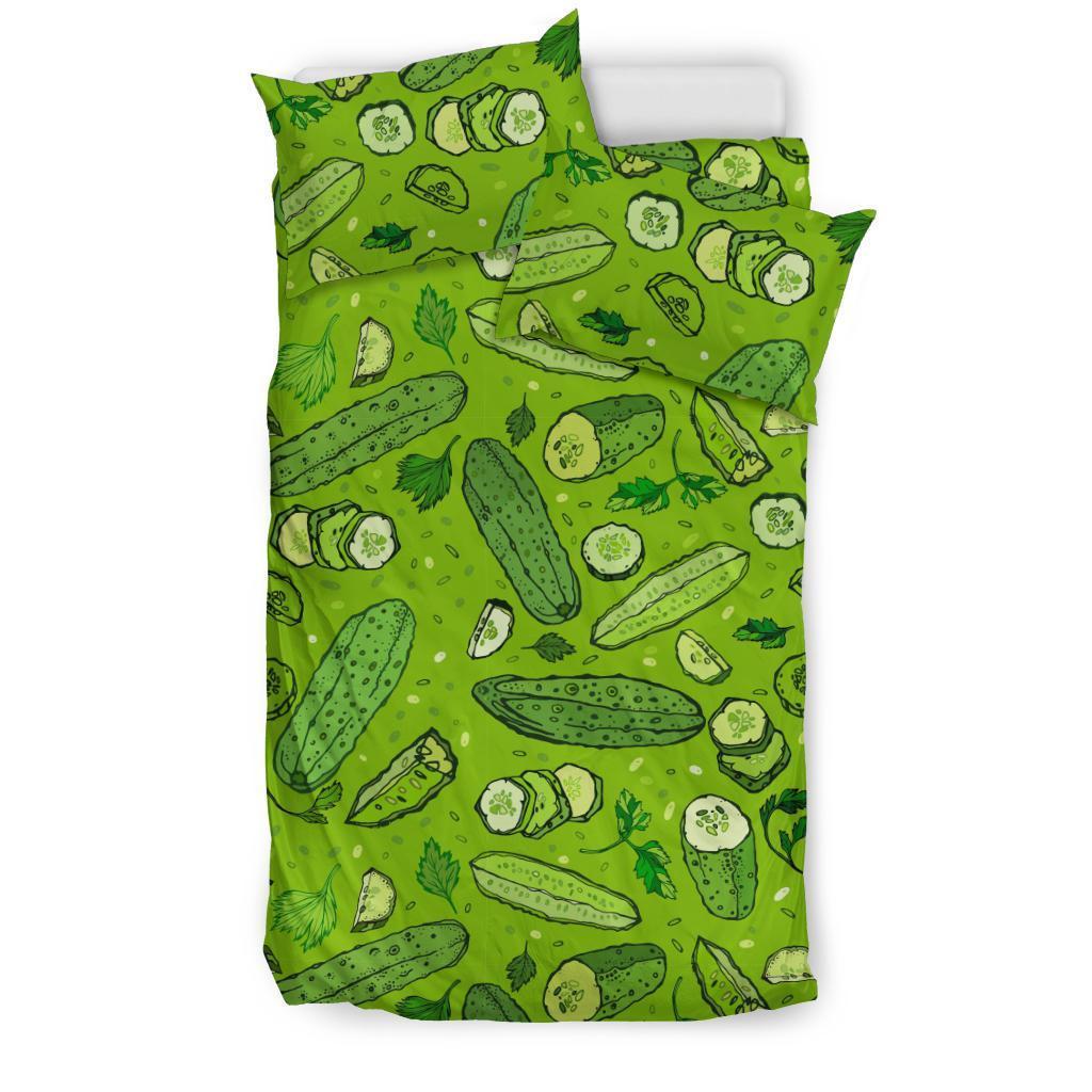 Pickle Cucumber Print Pattern Duvet Cover Bedding Set-grizzshop
