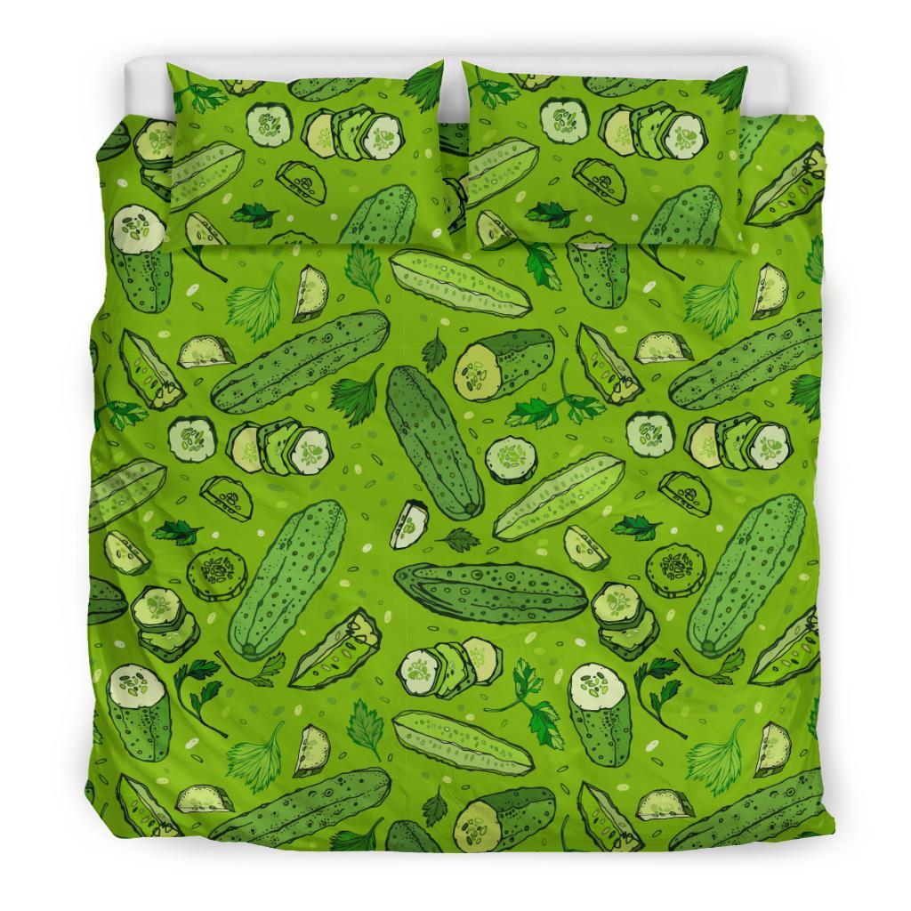 Pickle Cucumber Print Pattern Duvet Cover Bedding Set-grizzshop