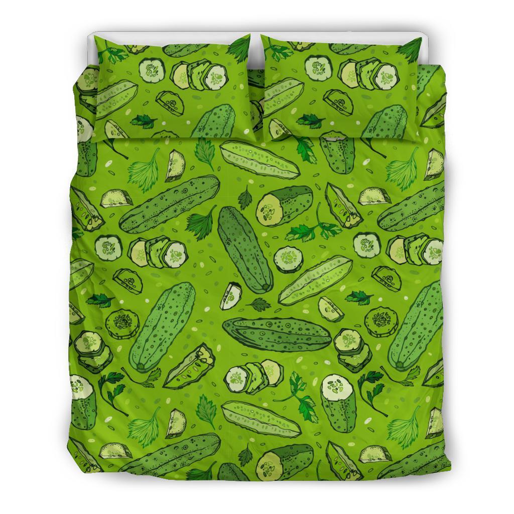 Pickle Cucumber Print Pattern Duvet Cover Bedding Set-grizzshop