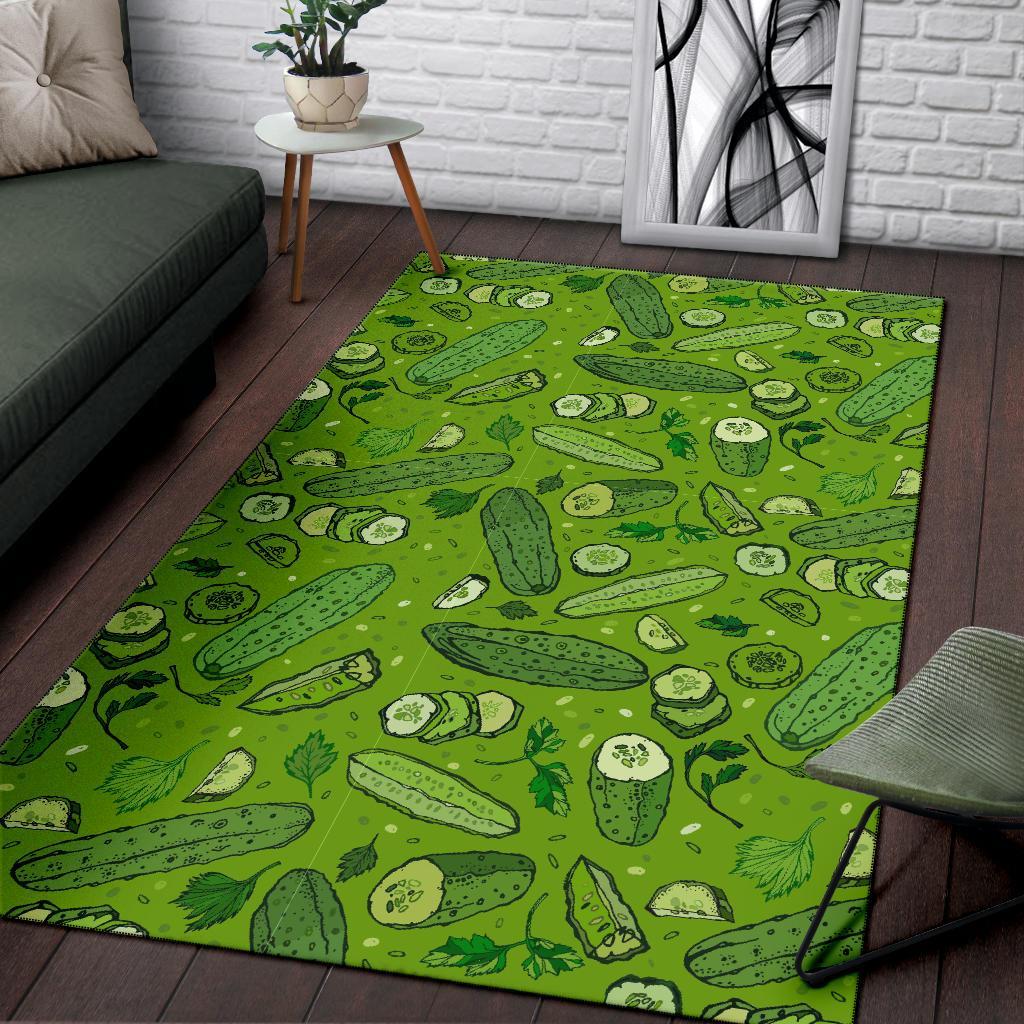 Pickle Cucumber Print Pattern Floor Mat-grizzshop
