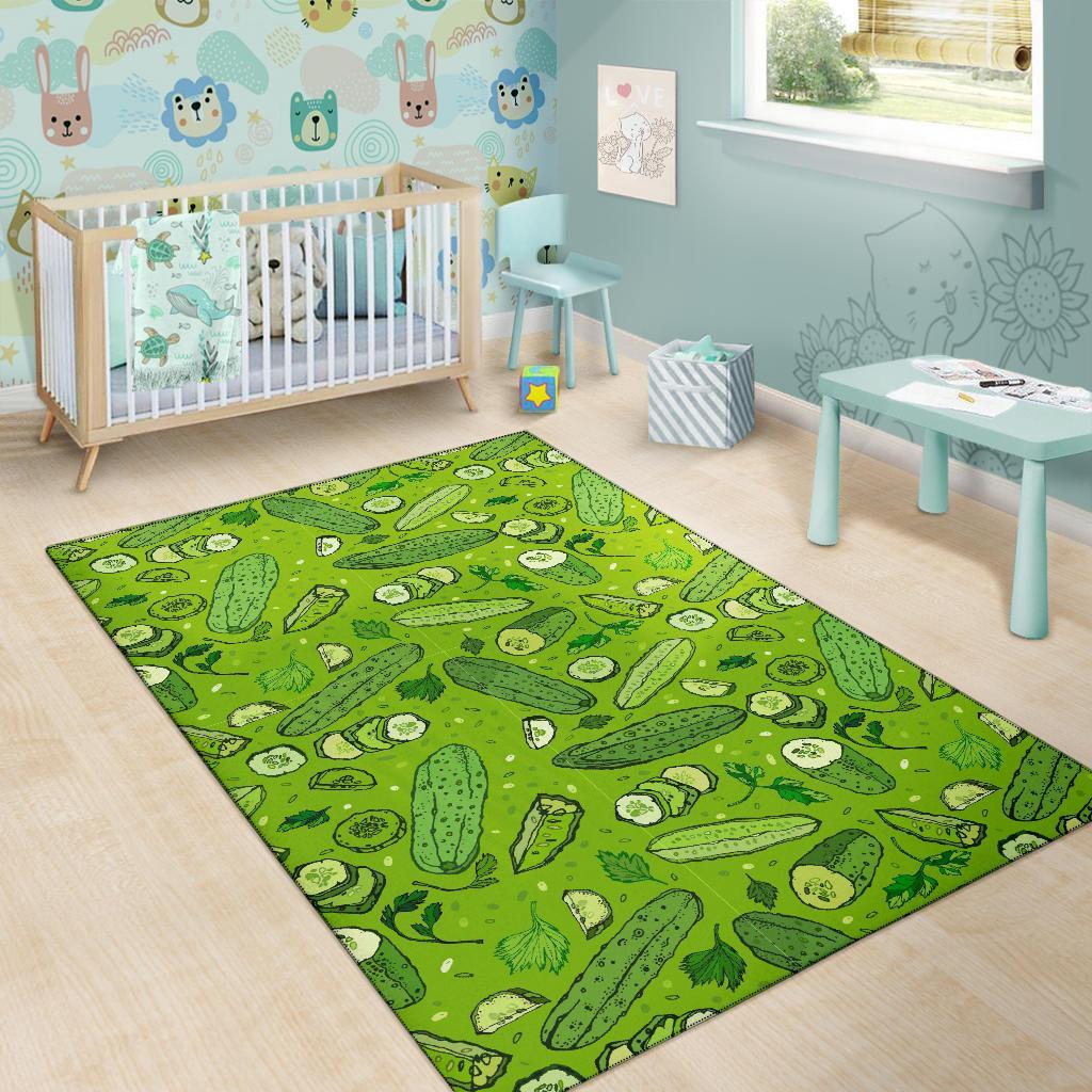 Pickle Cucumber Print Pattern Floor Mat-grizzshop