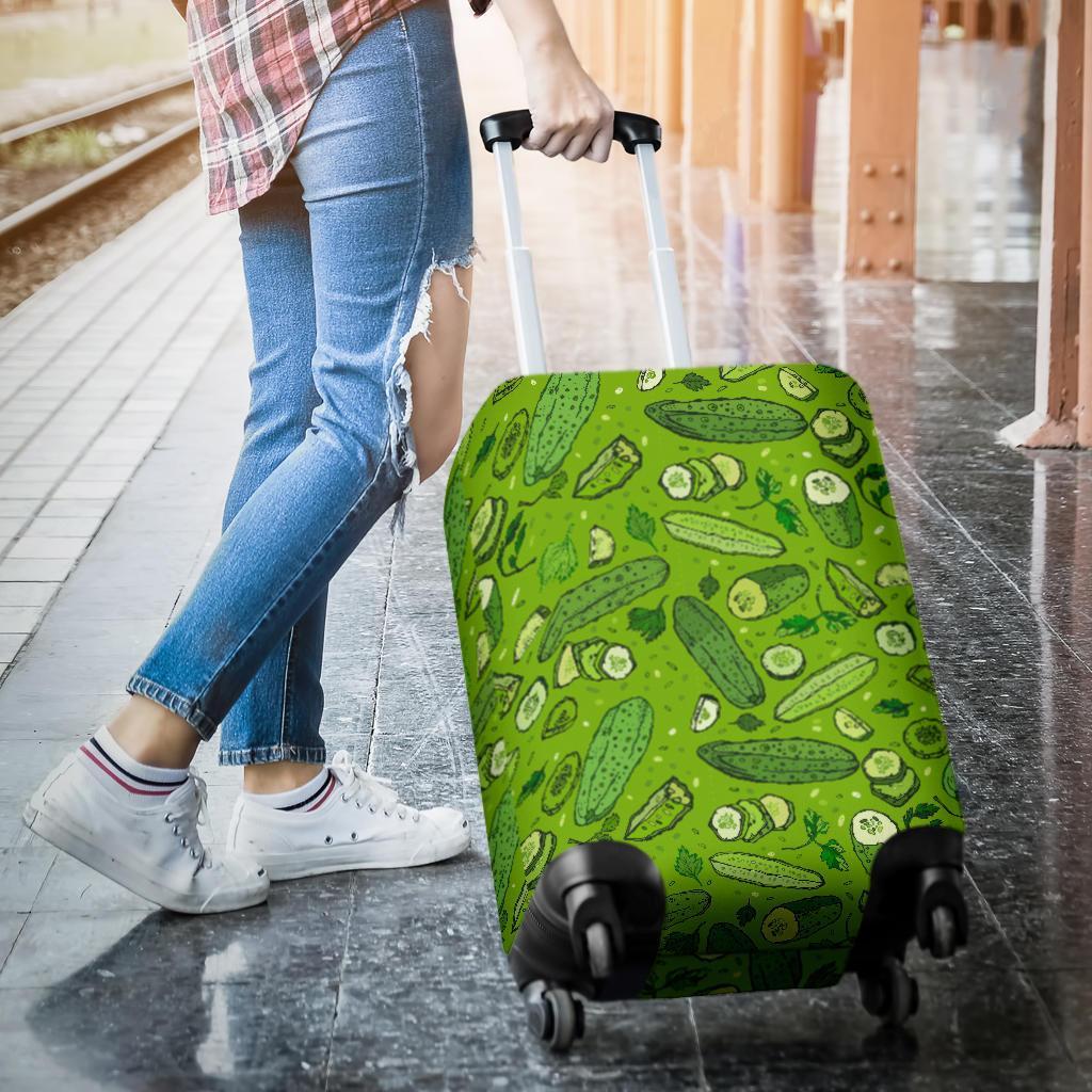 Pickle Cucumber Print Pattern Luggage Cover Protector-grizzshop