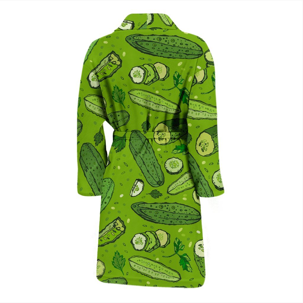 Pickle Cucumber Print Pattern Men Long Robe-grizzshop