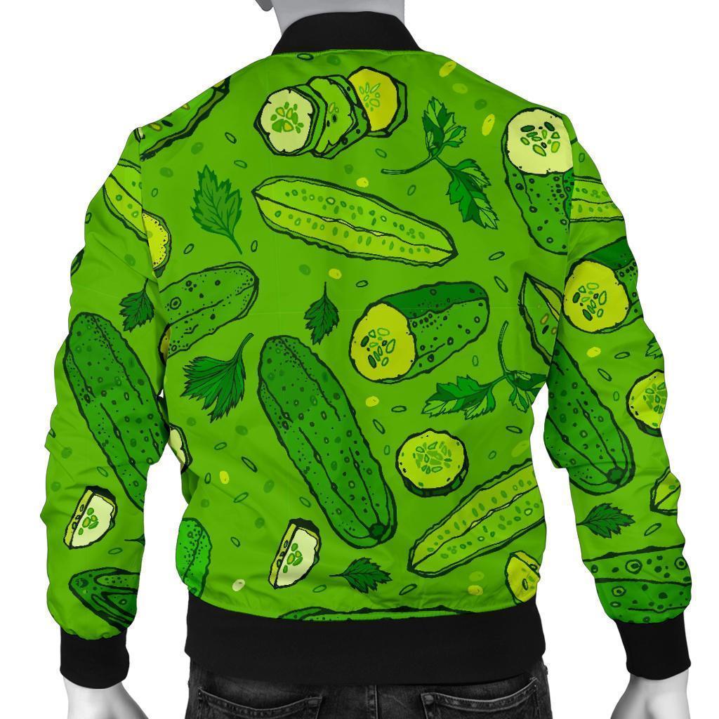 Pickle Cucumber Print Pattern Men's Bomber Jacket-grizzshop