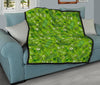 Pickle Cucumber Print Pattern Quilt-grizzshop