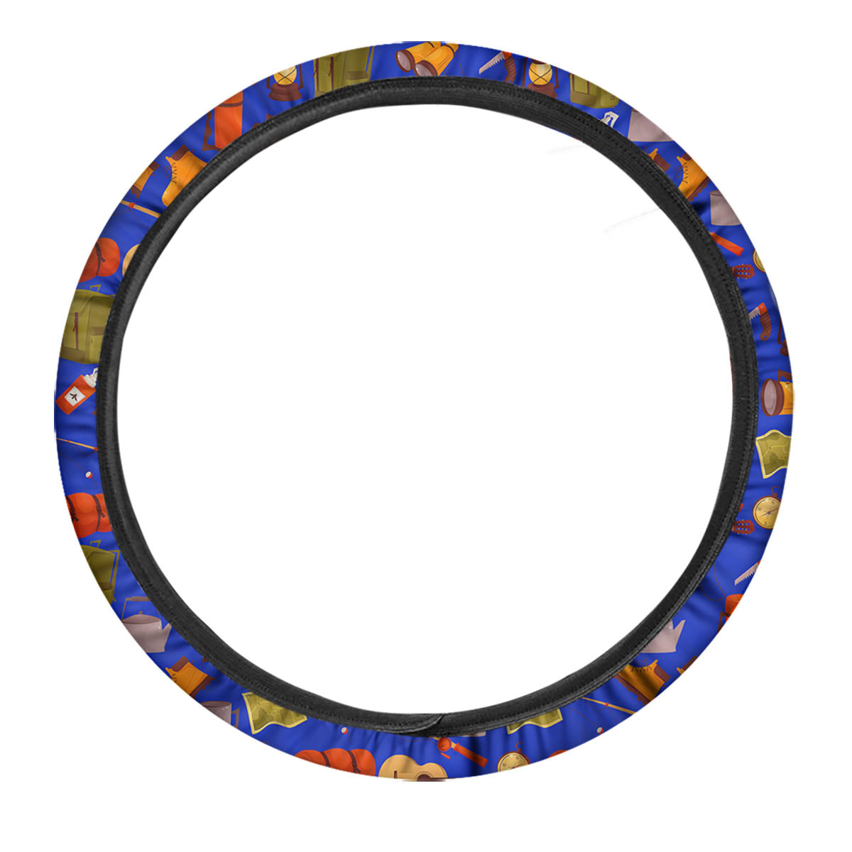 Picnic Camping Print Pattern Car Steering Wheel Cover-grizzshop