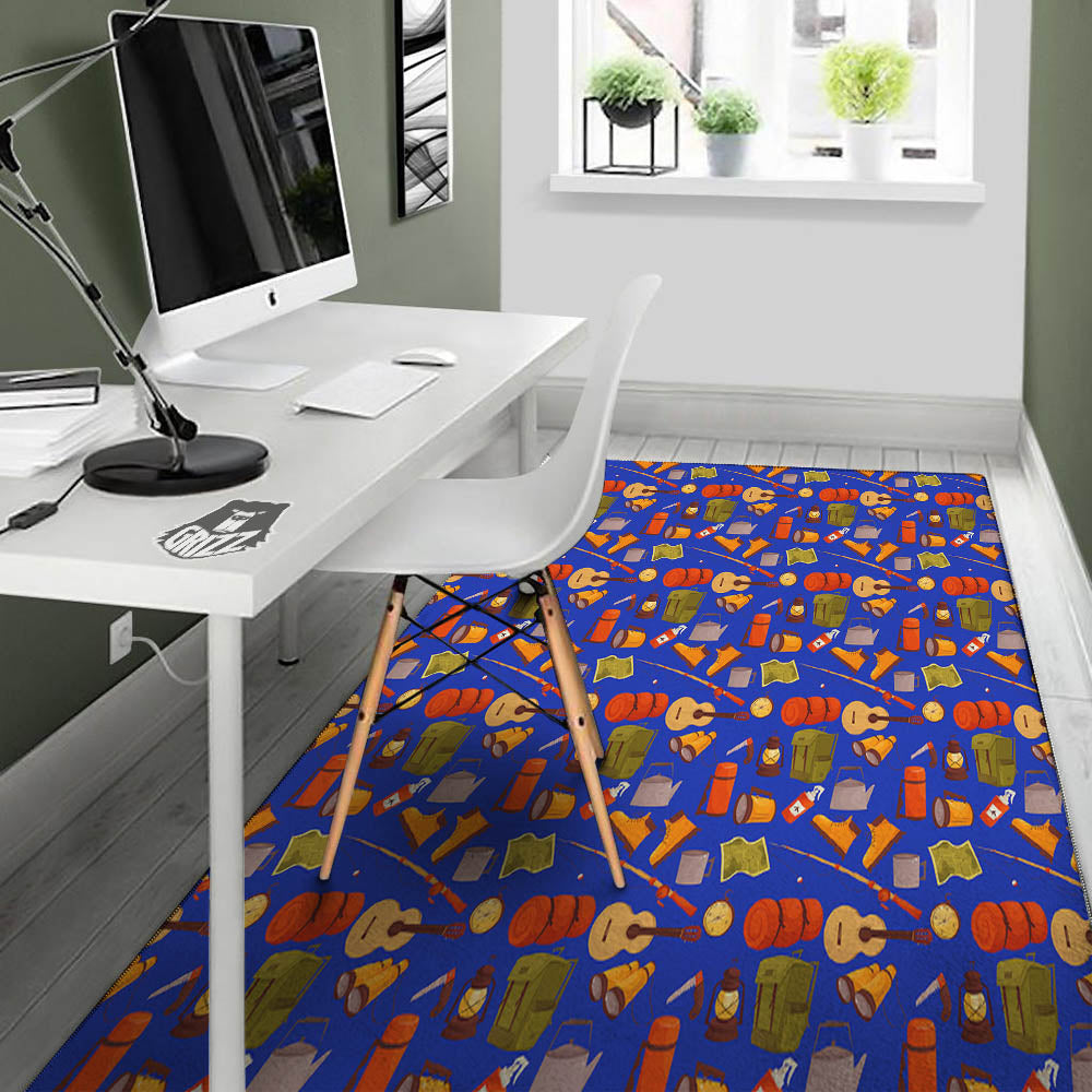 Picnic Camping Print Pattern Floor Mat-grizzshop