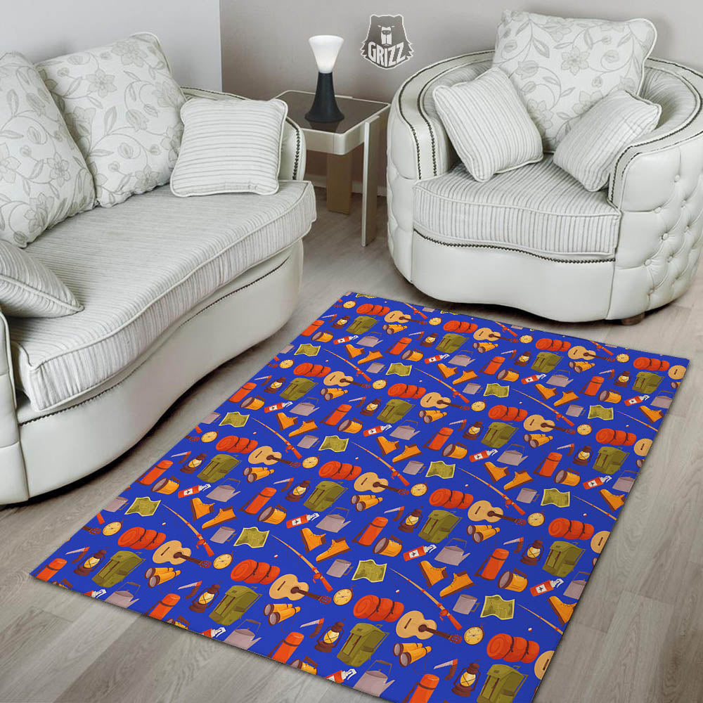 Picnic Camping Print Pattern Floor Mat-grizzshop