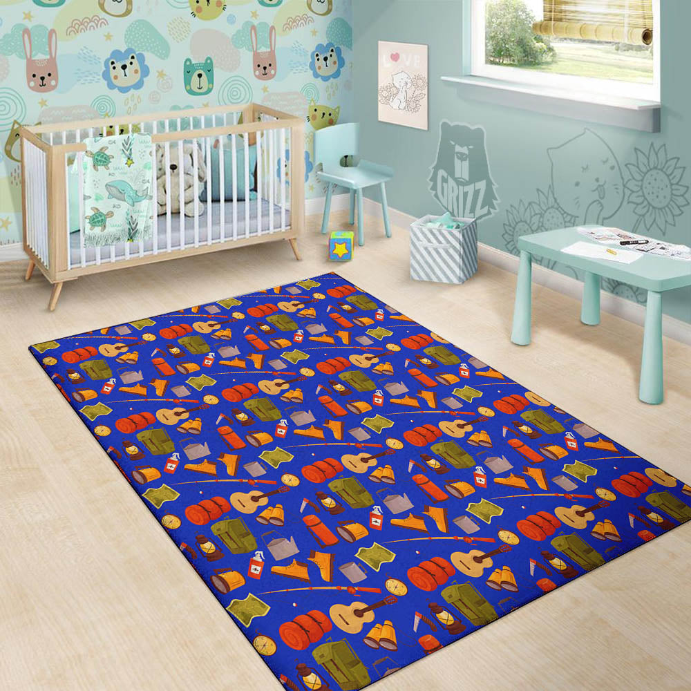 Picnic Camping Print Pattern Floor Mat-grizzshop