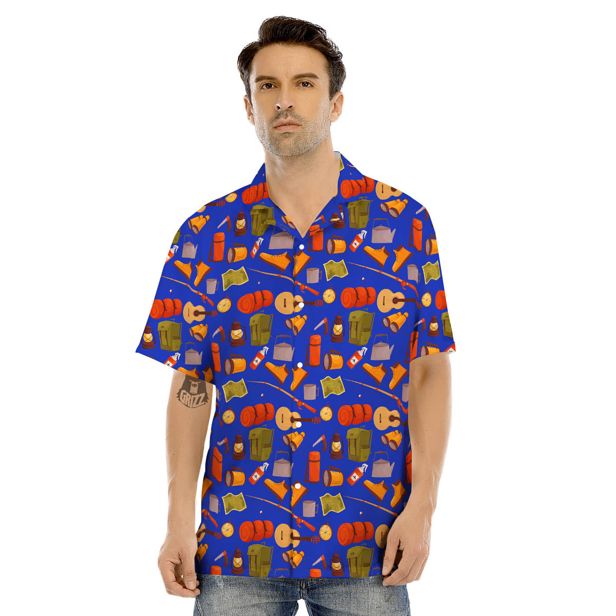 Picnic Camping Print Pattern Men's Hawaiian Shirt-grizzshop