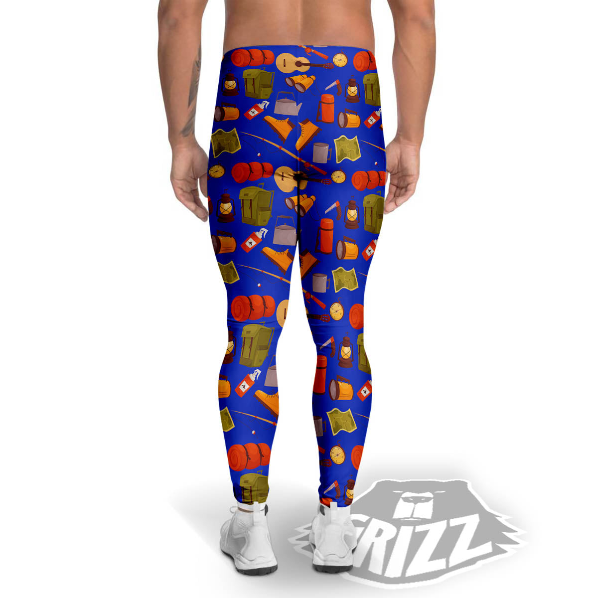 Picnic Camping Print Pattern Men's Leggings-grizzshop