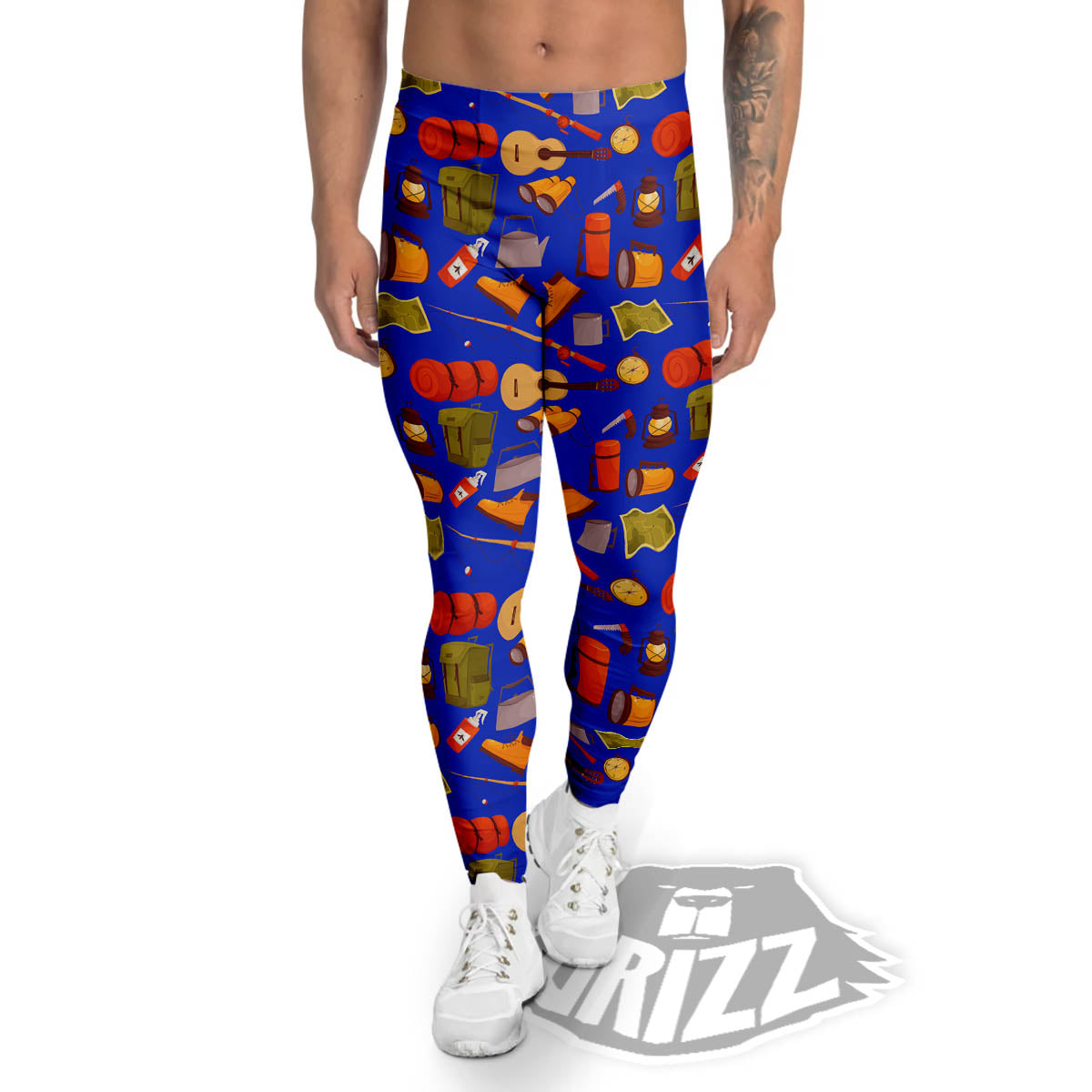 Picnic Camping Print Pattern Men's Leggings-grizzshop