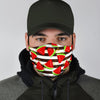 Piece Watermelon Stripe Black Pattern Print Face Mask-grizzshop