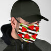 Piece Watermelon Stripe Black Pattern Print Face Mask-grizzshop