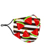 Piece Watermelon Stripe Black Pattern Print Face Mask-grizzshop