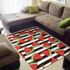 Piece Watermelon Stripe Black Pattern Print Floor Mat-grizzshop