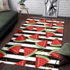 Piece Watermelon Stripe Black Pattern Print Floor Mat-grizzshop