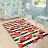 Piece Watermelon Stripe Black Pattern Print Floor Mat-grizzshop