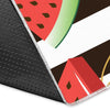 Piece Watermelon Stripe Black Pattern Print Floor Mat-grizzshop