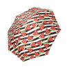 Piece Watermelon Stripe Black Pattern Print Foldable Umbrella-grizzshop