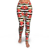 Piece Watermelon Stripe Black Pattern Print Pattern Women Leggings-grizzshop