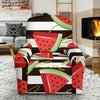 Piece Watermelon Stripe Black Pattern Print Recliner Cover-grizzshop