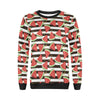 Piece Watermelon Stripe Black Pattern Print Women Crewneck Sweatshirt-grizzshop