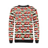 Piece Watermelon Stripe Black Pattern Print Women Crewneck Sweatshirt-grizzshop