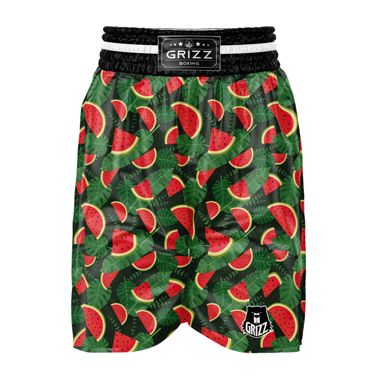 Pieces Leaf Watermelon Print Pattern Boxing Shorts-grizzshop