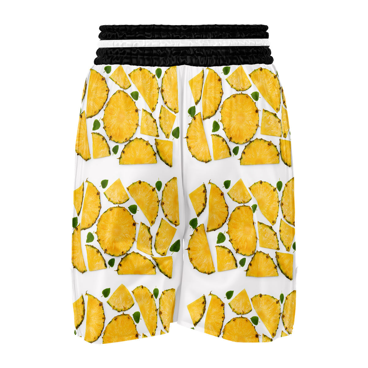 Pieces Pineapple Yellow Print Pattern Boxing Shorts-grizzshop