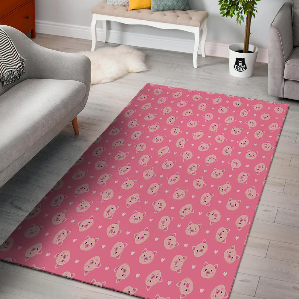 Pig Cute Cartoon Print Pattern Floor Mat-grizzshop