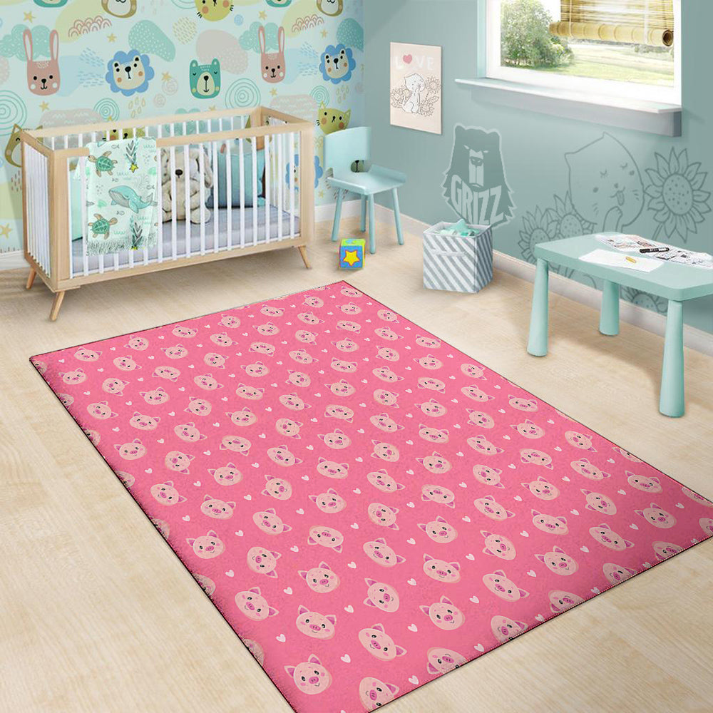 Pig Cute Cartoon Print Pattern Floor Mat-grizzshop