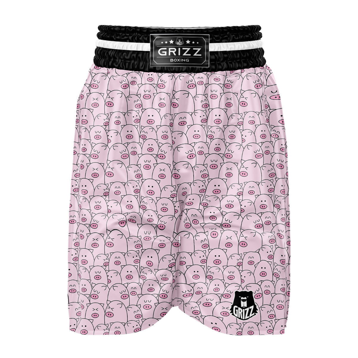 Pig Cute Pink Print Pattern Boxing Shorts-grizzshop