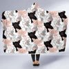 Pig Hand Drawn Pattern Print Hooded Blanket-grizzshop