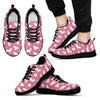 Pig Heart Pattern Print Black Sneaker Shoes For Men Women-grizzshop