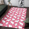 Pig Heart Pattern Print Floor Mat-grizzshop