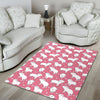 Pig Heart Pattern Print Floor Mat-grizzshop