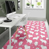 Pig Heart Pattern Print Floor Mat-grizzshop