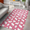 Pig Heart Pattern Print Floor Mat-grizzshop