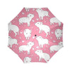 Pig Heart Pattern Print Foldable Umbrella-grizzshop