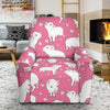 Pig Heart Pattern Print Recliner Cover-grizzshop