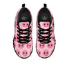 Pig Nose Pink Print Pattern Black Sneaker-grizzshop