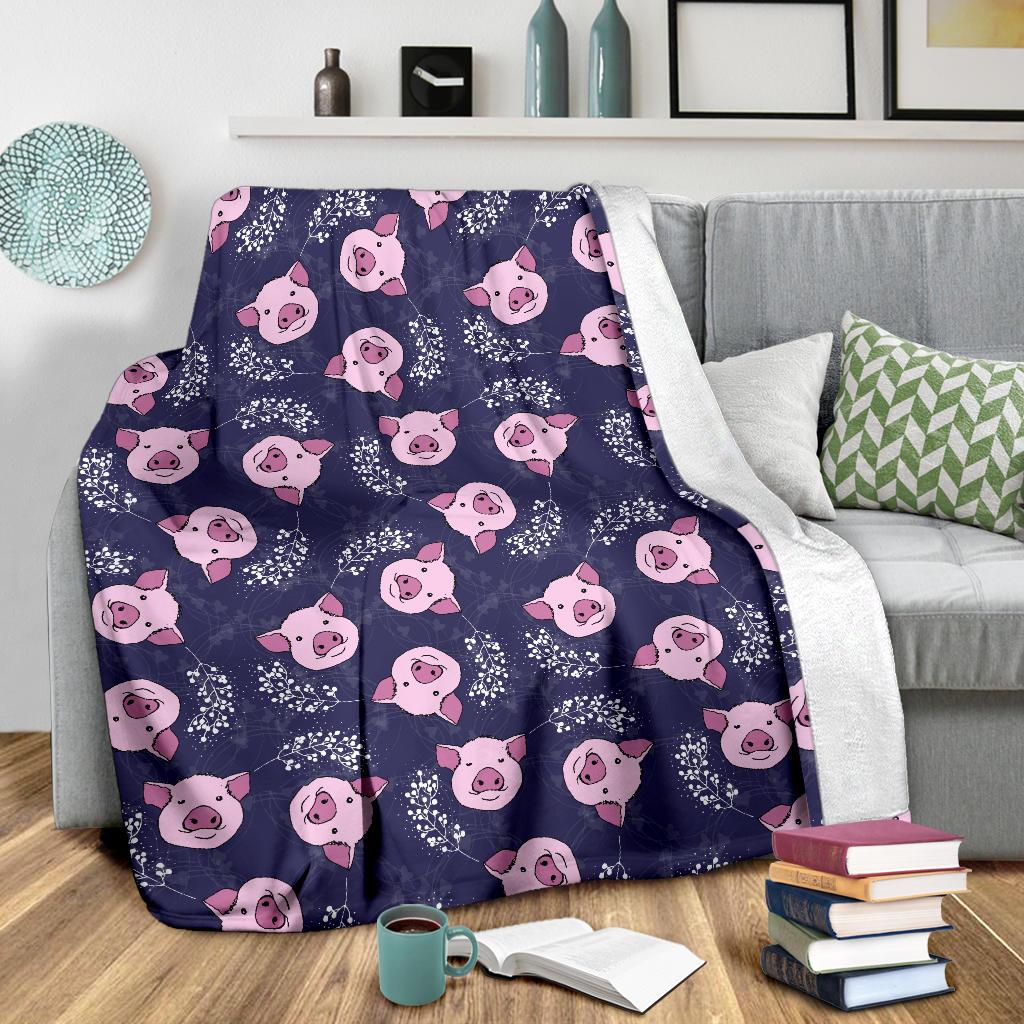 Pig Pattern Print Blanket-grizzshop